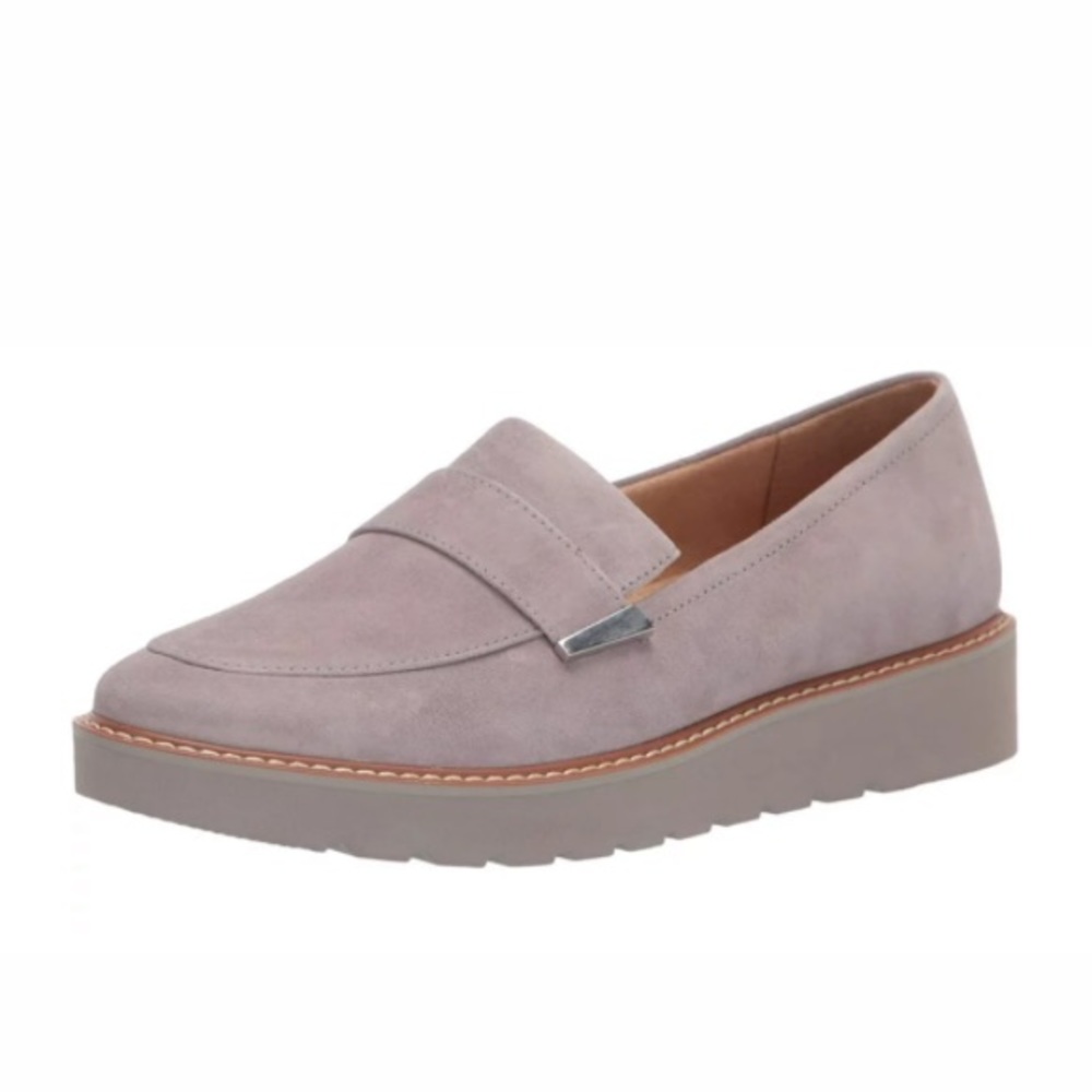 Naturalizer Taupe Suede Platform Loafers